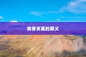 病骨支离的释义