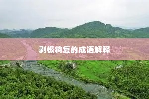 剥极将复的成语解释