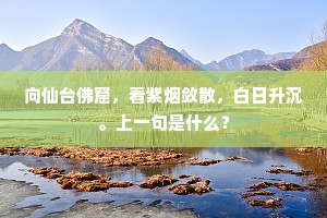 向仙台佛窟，看紫烟敛散，白日升沉。上一句是什么？