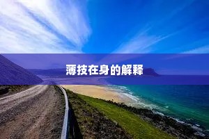 薄技在身的解释