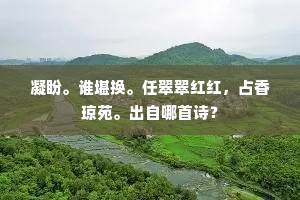 凝盼。谁堪换。任翠翠红红，占香琼苑。出自哪首诗？