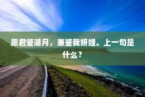 愿君鉴湖月，兼鉴我妍媸。上一句是什么？