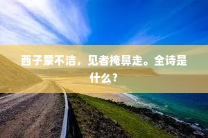 西子蒙不洁，见者掩鼻走。全诗是什么？