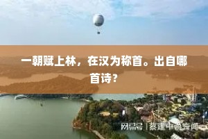 一朝赋上林，在汉为称首。出自哪首诗？