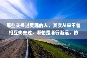 那些交换过灵魂的人，其实从来不曾相互失去过，哪怕是渐行渐远，依然是彼此身上的血肉，依然是各自心里横着走的人，无可替代。