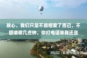 放心，我们只是不能相爱了而已，不管凌晨几点钟，你打电话来我还是会接，可惜这世上没有反方向的钟，交替的四季都在告诚我们不要回头，一个人没羞没臊地爱一个人的概率，一生只有一次。如果有一天你后悔了，别哭，别