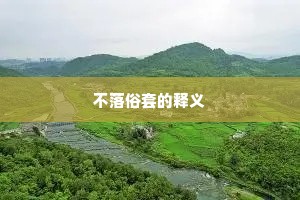 不落俗套的释义