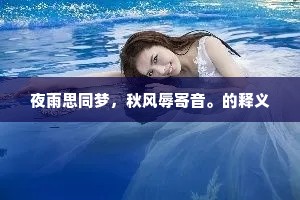 夜雨思同梦，秋风辱寄音。的释义
