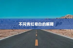 不问青红皂白的解释