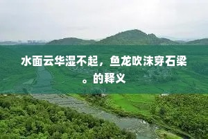 水面云华湿不起，鱼龙吹沫穿石梁。的释义