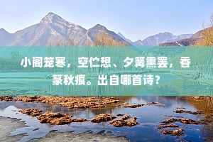 小阁笼寒，空伫想、夕篝熏罢，香篆秋痕。出自哪首诗？