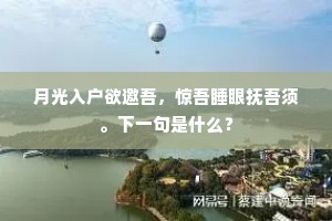 月光入户欲邀吾，惊吾睡眼抚吾须。下一句是什么？
