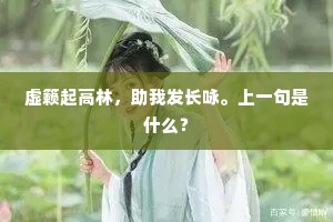 虚籁起高林，助我发长咏。上一句是什么？