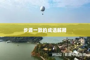步调一致的成语解释