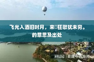 飞光入酒旧时月，来炤狂歌犹未穷。的意思及出处