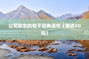 公司励志的句子经典语句（精选50句）
