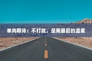 单向期待：不打扰，是我最后的温柔