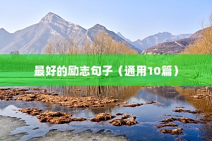 最好的励志句子（通用10篇）