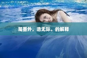 笺墨外，浩无际。的解释