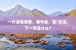 一片凉喧绕屋，推书起，茗椀无温。下一句是什么？