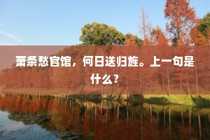 萧条愁官馆，何日送归旌。上一句是什么？