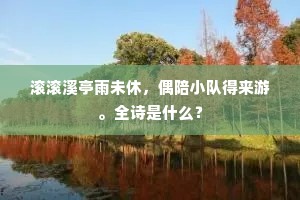 滚滚溪亭雨未休，偶陪小队得来游。全诗是什么？