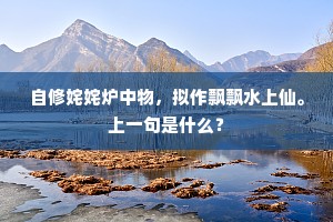 自修姹姹炉中物，拟作飘飘水上仙。上一句是什么？