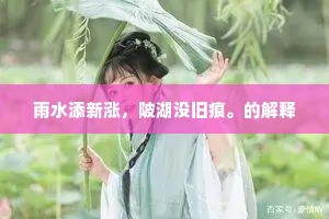 雨水添新涨，陂湖没旧痕。的解释