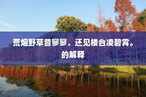 荒烟野草昔寥寥，还见楼台凌碧霄。的解释