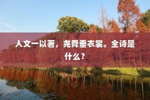 人文一以著，尧舜垂衣裳。全诗是什么？