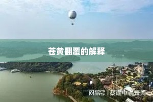 苍黄翻覆的解释