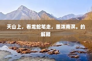 天山上，看龙蛇笔走，墨泼南溟。的解释