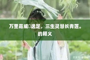 万里霜威誇逸足，三生灵慧长青莲。的释义