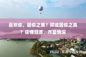 喜欢你，因你之美？抑或因你之真？读懂泪滴，方显情深
