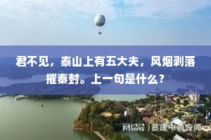 君不见，泰山上有五大夫，风烟剥落摧秦封。上一句是什么？