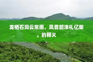 龙栖石洞云常雨，凤翥韶津礼亿柴。的释义