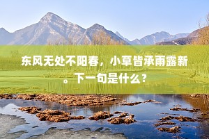 东风无处不阳春，小草皆承雨露新。下一句是什么？