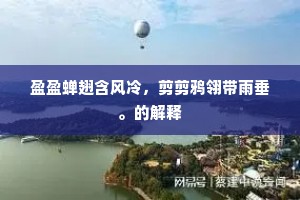 盈盈蝉翅含风冷，剪剪鸦翎带雨垂。的解释