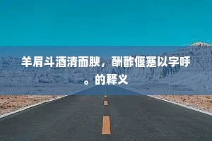 羊肩斗酒清而腴，酬酢偃蹇以字呼。的释义