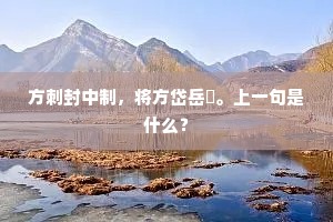 方刺封中制，将方岱岳祊。上一句是什么？