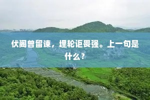伏阁曾留谏，埋轮讵畏强。上一句是什么？