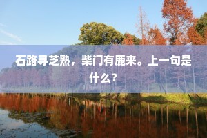 石路寻芝熟，柴门有鹿来。上一句是什么？