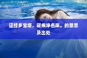 证经多宝塔，寝疾净名床。的意思及出处