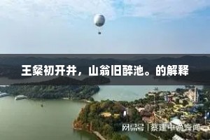 王粲初开井，山翁旧醉池。的解释