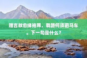 赠言故愈绨袍赐，载路何须驷马车。下一句是什么？