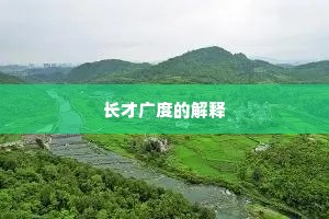 长才广度的解释