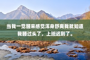 当我一觉醒来感觉浑身舒爽我就知道我睡过头了，上班迟到了。