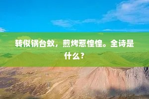 转似锅台蚁，煎烤惹惶惶。全诗是什么？
