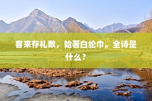 客来存礼数，始著白纶巾。全诗是什么？