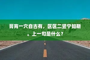 膏肓一穴自古有，区区二竖宁知斯。上一句是什么？